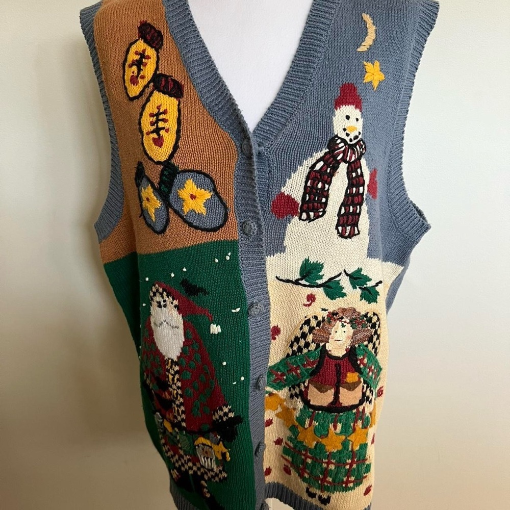 Vintage Holiday Sweater Vest - High Sierra - XL